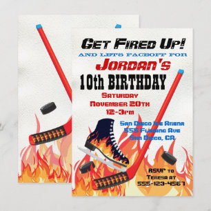 Flaming av inbjudningar till ishockey-Skating Part