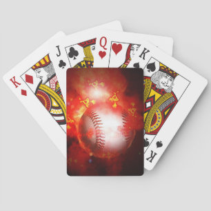 Flaming Baseball Spel Kort