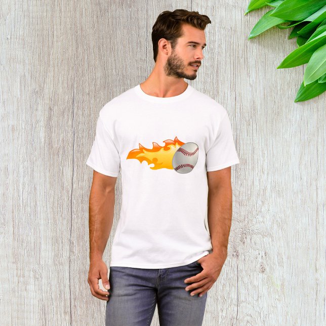 Flaming Baseball T Shirt (Skapare uppladdad)