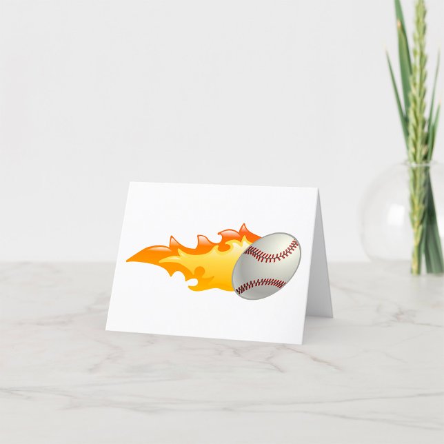 Flaming Baseball Tack Kort (Skapare uppladdad)
