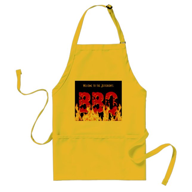 Flaming BBQ Apron Förkläde (Framsidan)
