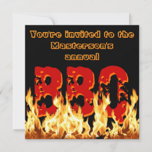 Flaming BBQ-inbjudan Inbjudningar