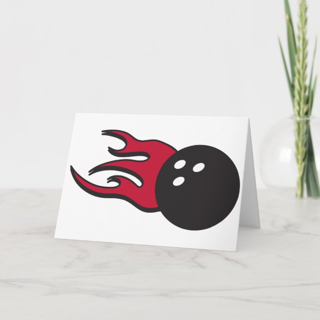 Flaming Bowling Ball Kort (Framsida)