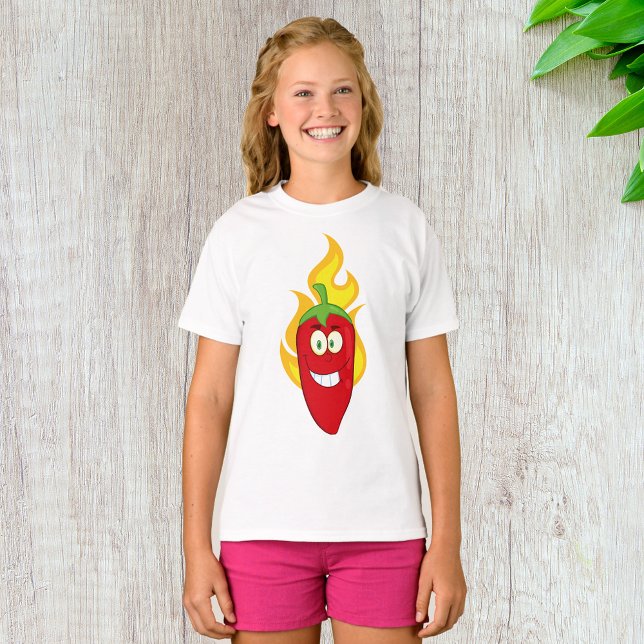 Flaming Chili Pepper Girls T-Shirt (Skapare uppladdad)