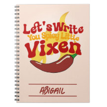 Flaming Chili Pepper Motivational Notebook