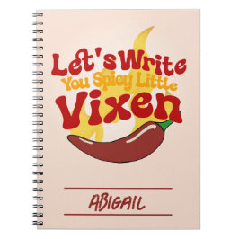 Flaming Chili Pepper Motivational Notebook Anteckningsbok
