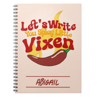 Flaming Chili Pepper Motivational Notebook Anteckningsbok