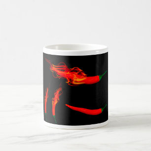 Flaming Chili Peppers Kaffemugg