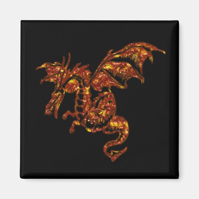 Flaming Dragon Magnet (Framsidan)