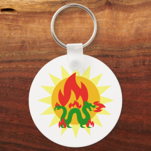 Flaming Dragon Nyckelring