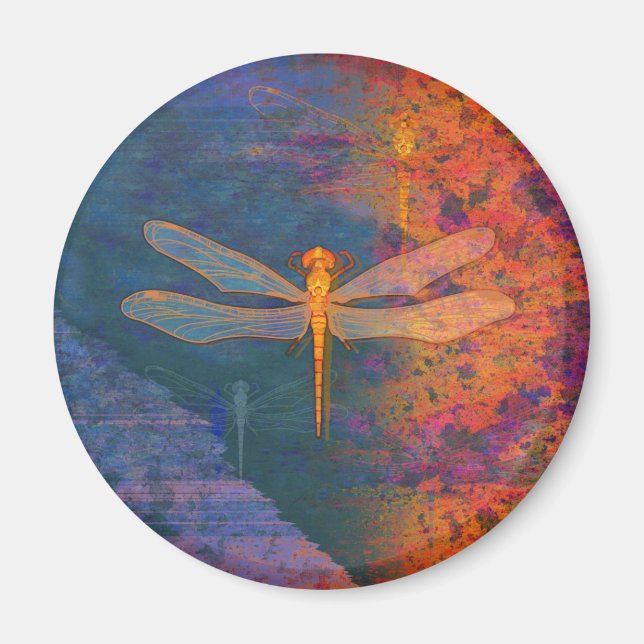 Flaming Dragonfly Magnet (Framsidan)