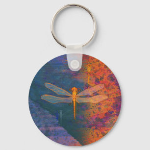 Flaming Dragonfly Nyckelring
