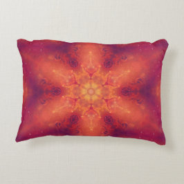 Flaming Fiery Phoenix Burning Snowflake Prydnadskudde