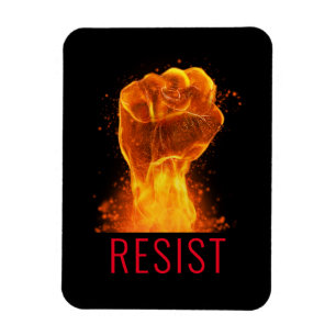 Flaming Fist Motstånd Anpassningsbar Magnet