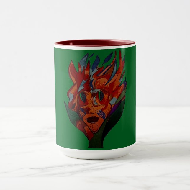 Flaming Flower Animation Mugg (Center)