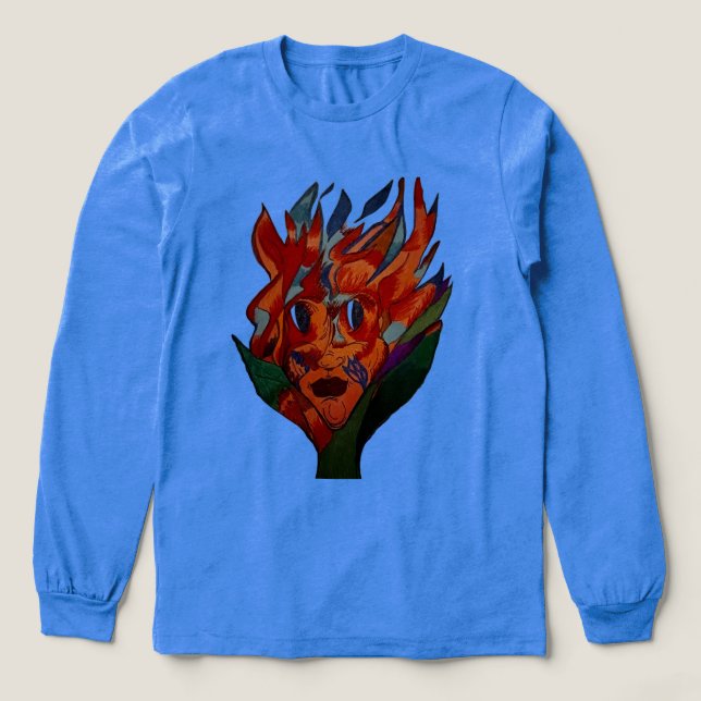 Flaming Flower Animation T Shirt (Design framsida)