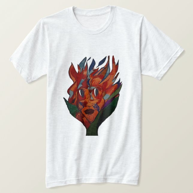 Flaming Flower Animation T Shirt (Design framsida)
