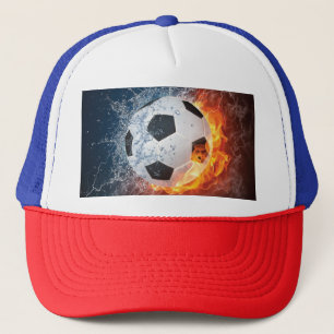 Flaming fotboll/träningsboll kastkudde keps