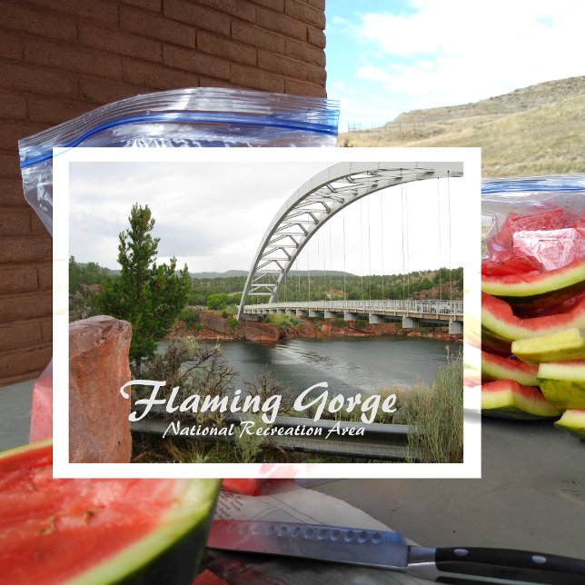 Flaming Gorge, Cart Creek Bridge Postcard Vykort (Skapare uppladdad)