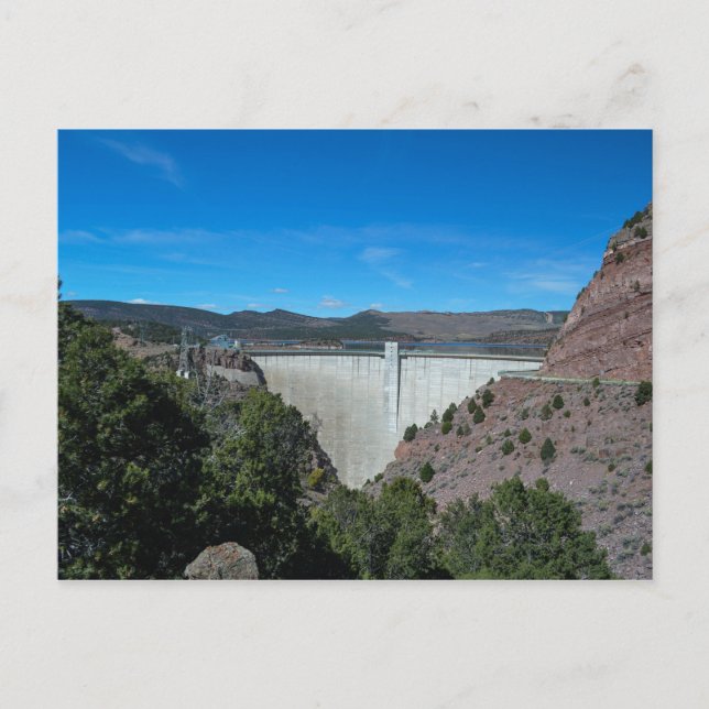 Flaming Gorge Dam Reservoir Utah-foto Vykort (Framsida)