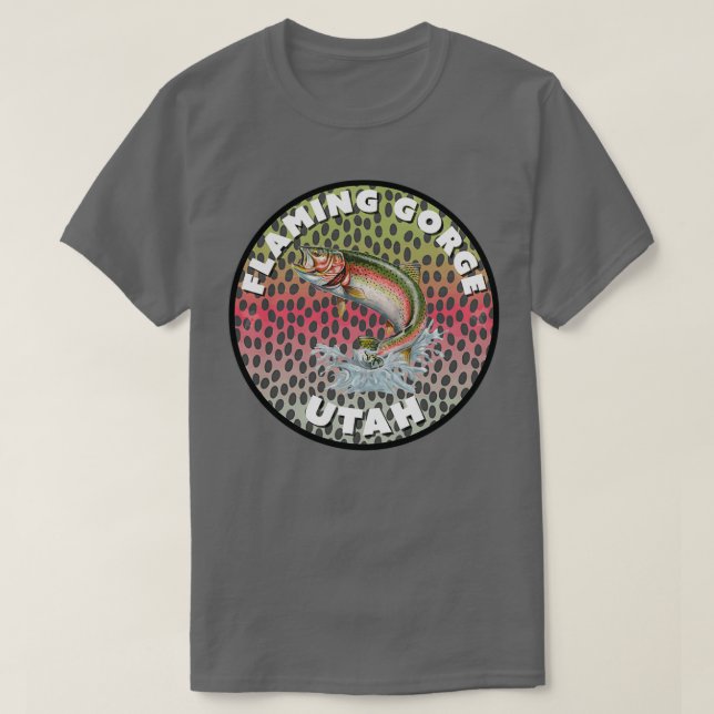 Flaming Gorge Flygfiske Utah T Shirt (Design framsida)