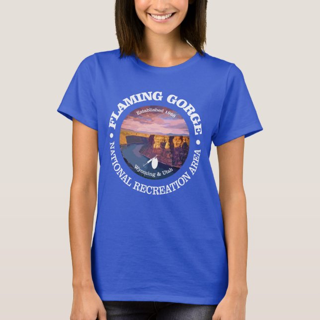 Flaming Gorge NRA (rd) T Shirt (Framsida)