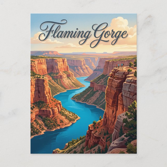 Flaming Gorge Utah Vykort (Framsida)