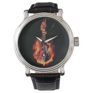 Flaming Guitar Armbandsur