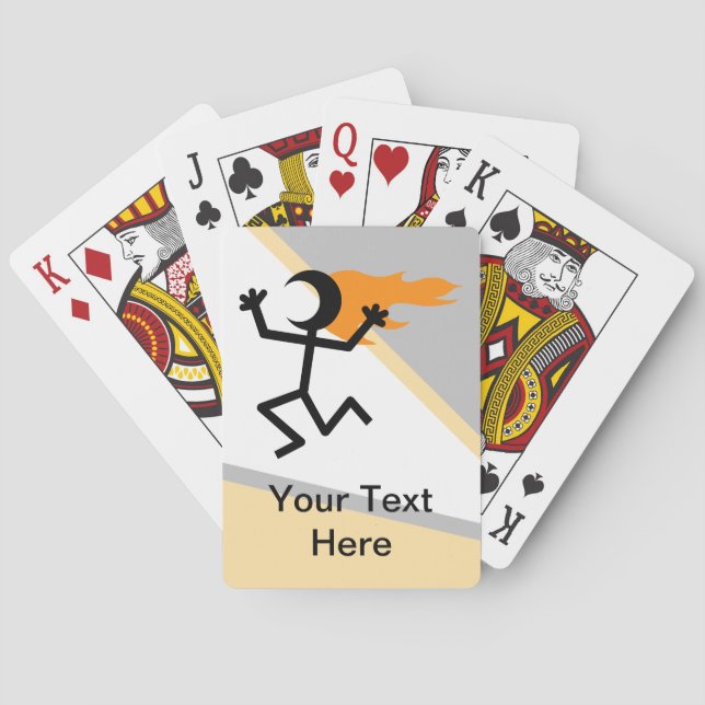 Flaming Head Stickman Casinokort (Baksidan)