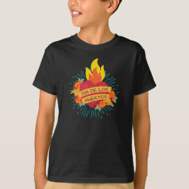 Flaming Heart Dia de los Muertos | Shirt T