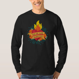 Flaming Heart Dia de los Muertos | Sleeve Shirt T