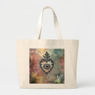 Flaming Heart Jumbo Tote-väska Tygkasse