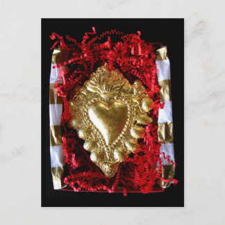 Flaming Heart - notecard Vykort