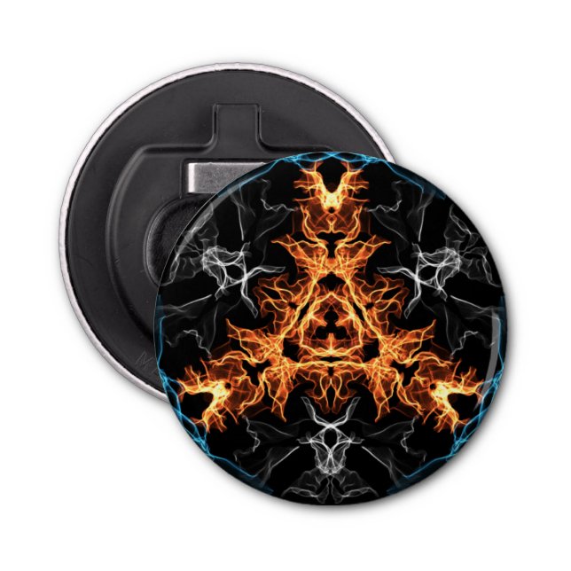 Flaming Heavy Metall Stil Mandala Flasköppnare (Framsidan)