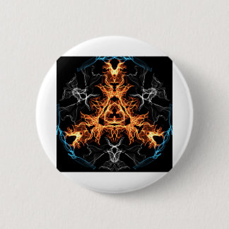 Flaming Heavy Metall Stil Mandala Knapp