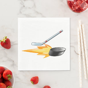 Flaming Hockey Puck Pappersservett