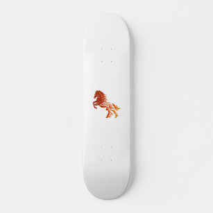 Flaming horse - Choose background color Mini Skateboard Bräda 18,5 Cm