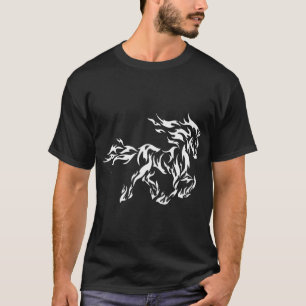 Flaming Horse Tribal Art Design - Bold & Fierce T Shirt