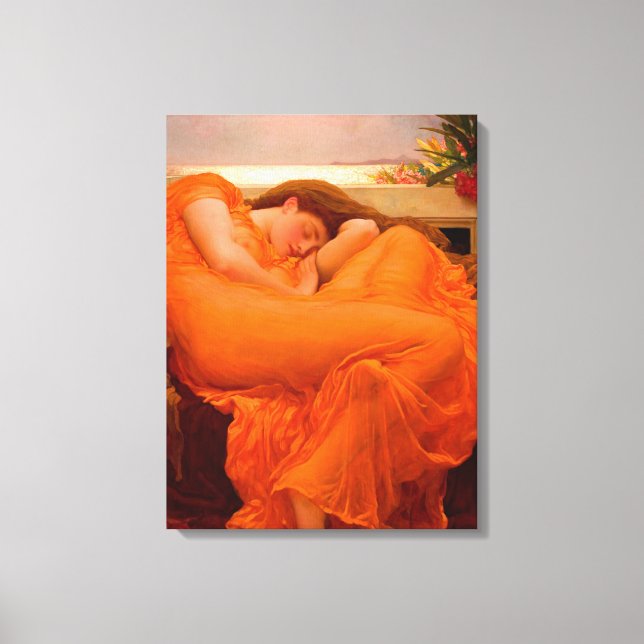 Flaming June, 1895, av Lord Frederic Leighton Canvastryck (Framsida)