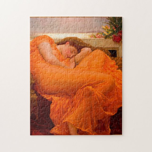 Flaming June, 1895, av Lord Frederic Leighton Pussel (Vertikal)