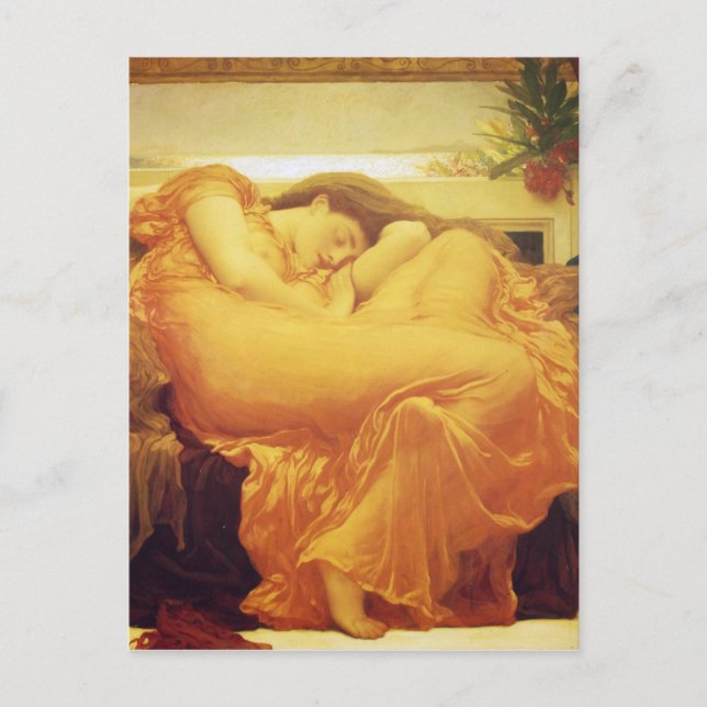 Flaming June av Frederic Leighton Vykort (Framsida)
