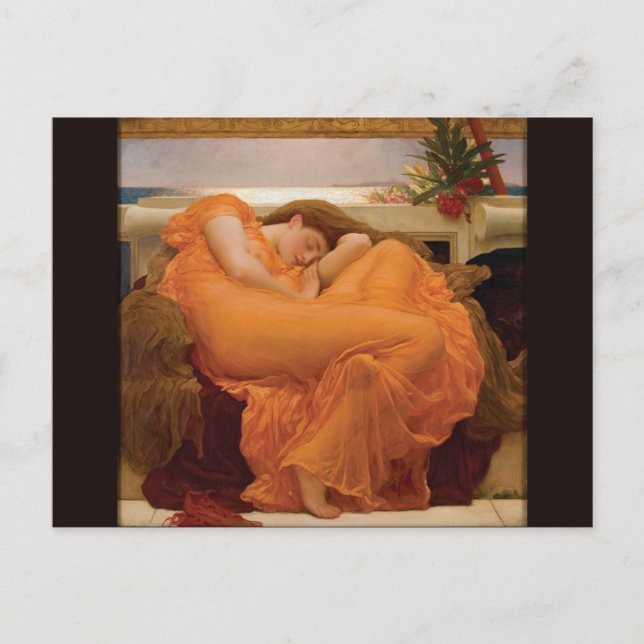 Flaming June av Frederic Leighton Vykort (Framsida)