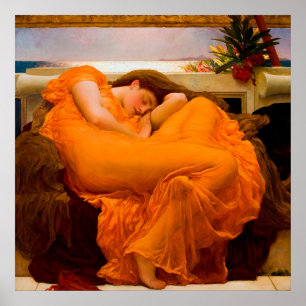 Flaming June av Frederic Lord Leighton Poster