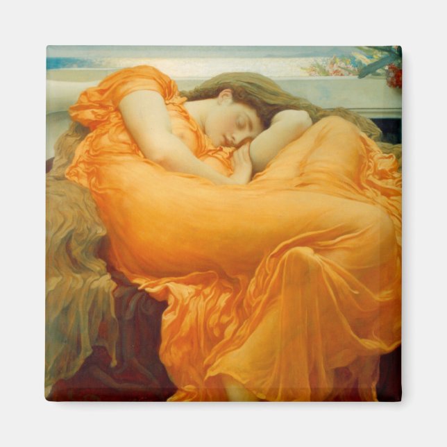 Flaming June av Frederick Leighton Magnet (Framsidan)
