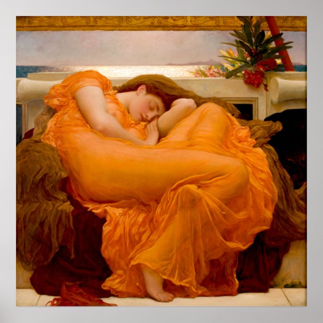 Flaming June av Herr Frederic Leighton Poster (Framsidan)