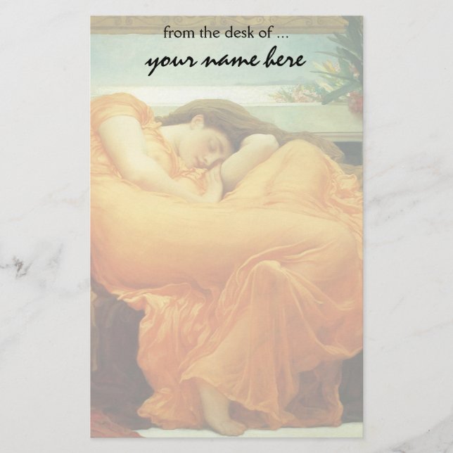 Flaming June av Lord Frederic Leighton Brevpapper (Framsida)