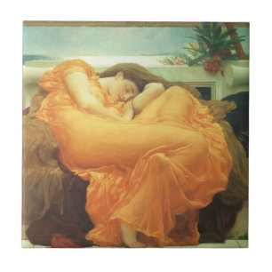 Flaming June av Lord Frederic Leighton Kakelplatta