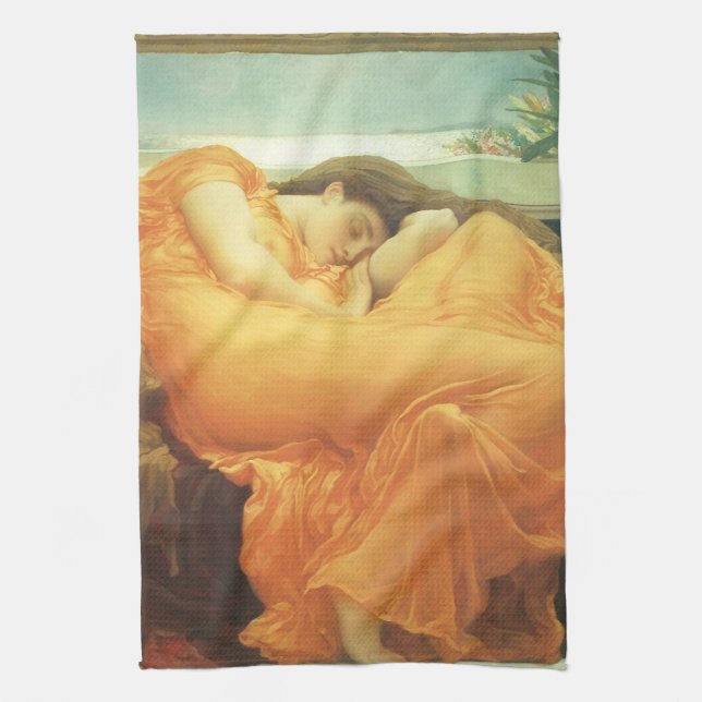 Flaming June av Lord Frederic Leighton Kökshandduk (Vertikal)