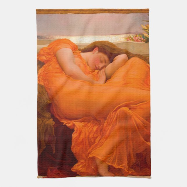 Flaming June av Lord Frederic Leighton Kökshandduk (Vertikal)