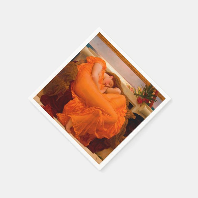 Flaming June av Lord Frederic Leighton Pappersservett (Hörn)